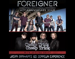 Image courtesy of Live Nation. Foreigner pic by Bill Bernstein, Cheap Trick pic by David McClister