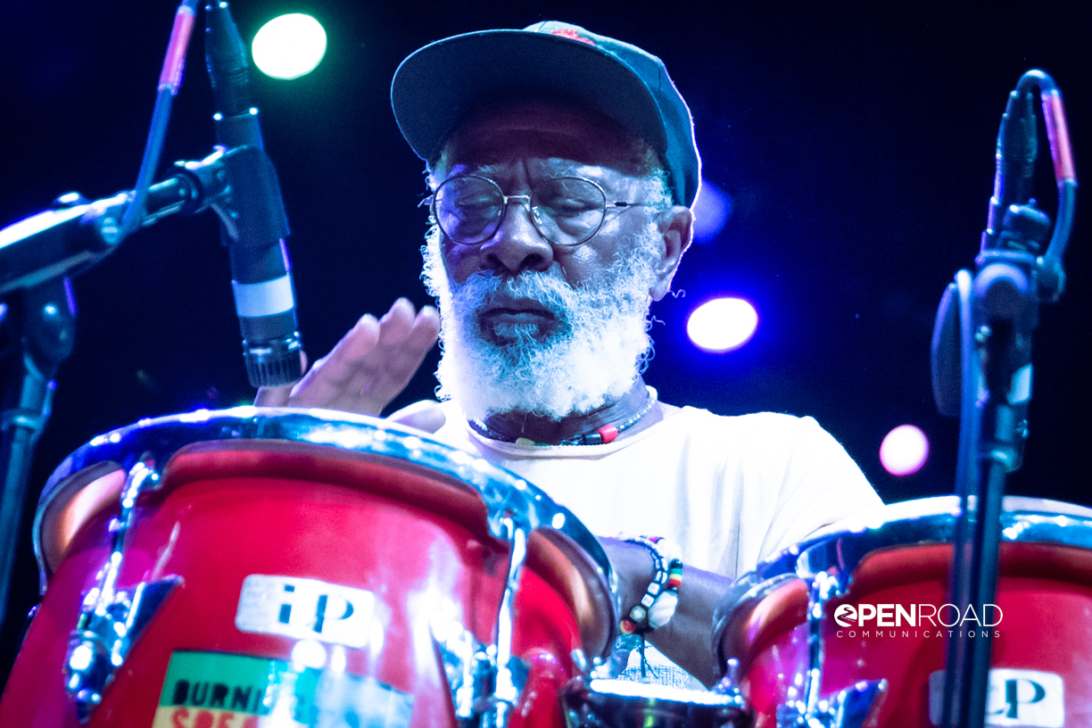 Burning Spear plays the congas