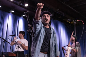 Smidley's Record release party at Off Broadway. Conor Murphy gives a fist pump.