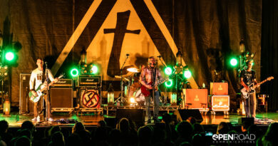 Toadies St. Louis. A wide shot of the band Toadies on stage showing all of them from a distance.